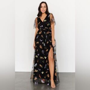 Baltic Born Marseille Embossed Maxi Dress - Size Small